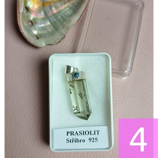 Přívěsek prasiolit ve stříbře Ag 925 (5)